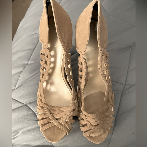 Nine West Shoes - Nine West Cream Cut-Out Heels